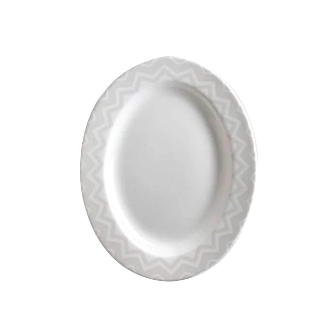 Missoni Πιατέλα οβάλ 32εκ. σειρά Zig Zag White
 Πιατέλες Σερβιρίσματος