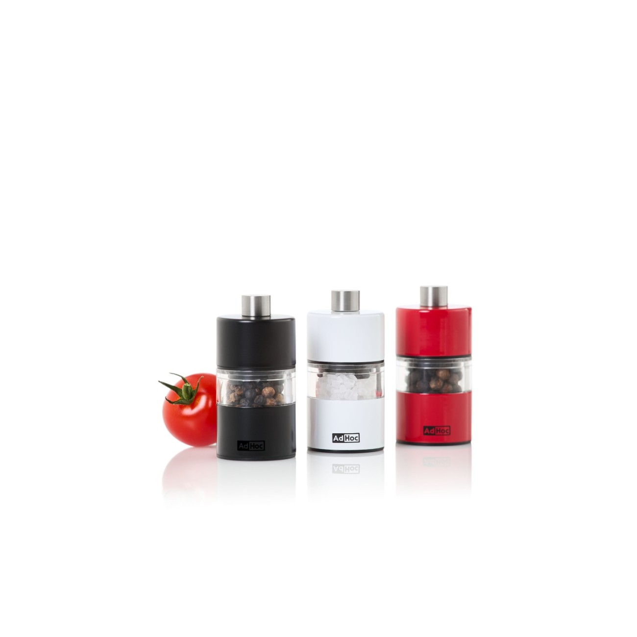 AdHoc Μύλος αλατιού/πιπεριού 6,2x3,2cm λευκός σειρά Minimill Μύλοι Αλατιού
