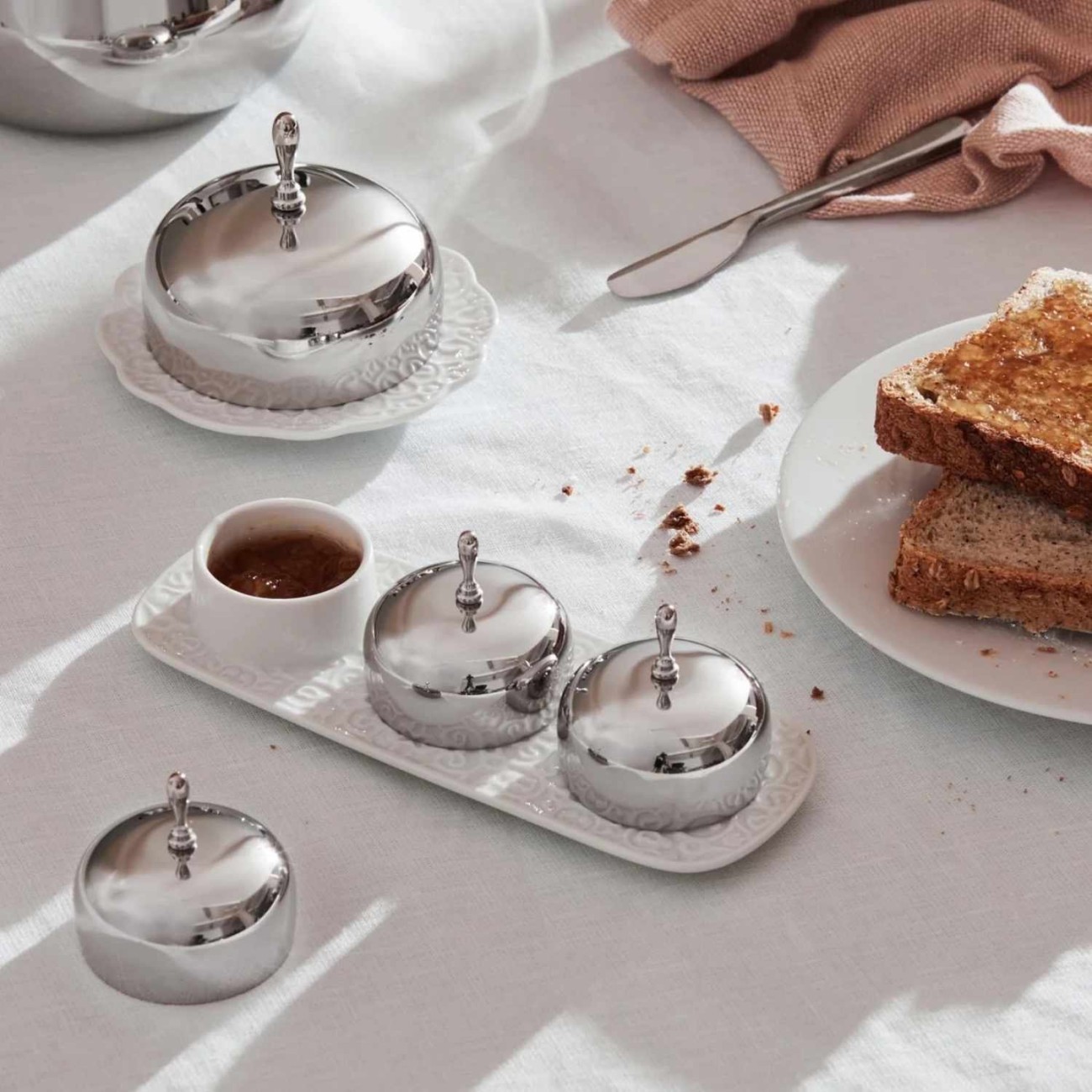 Alessi Μαρμελαδιέρα 3 θέσεων σειρά Dressed Αξεσουάρ Σερβιρίσματος