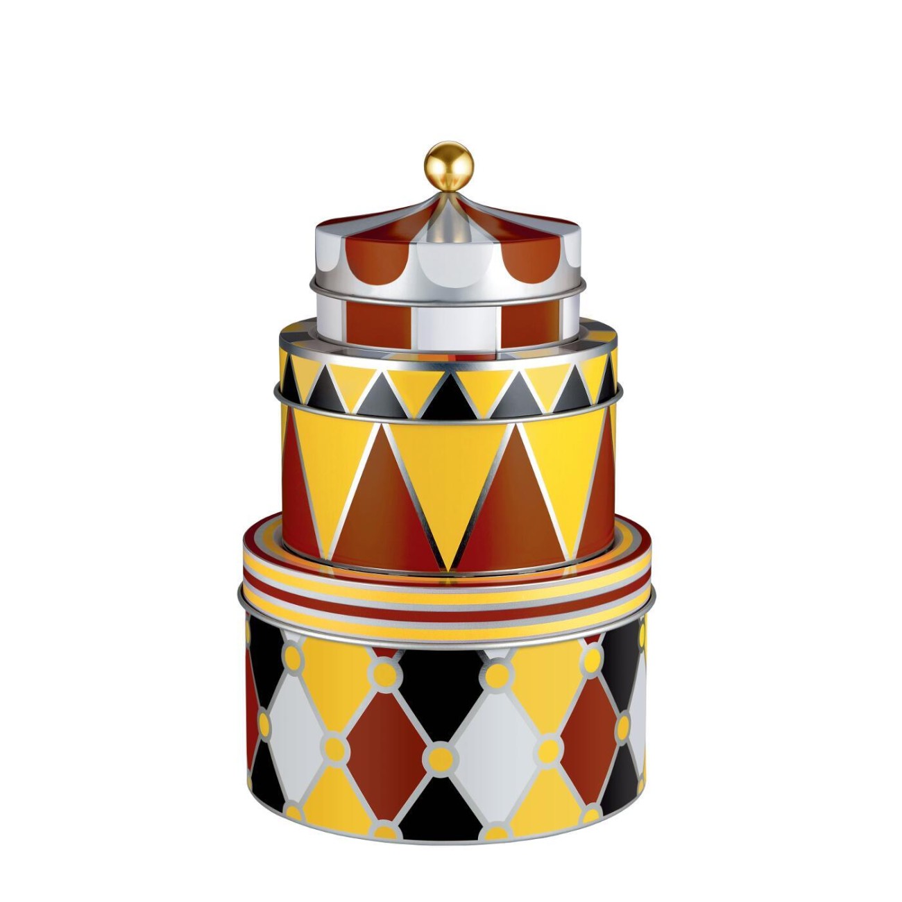 Alessi Δοχεία αποθήκευσης σετ 3τεμ. (8,3x11,2εκ, 9x14,4εκ, 11x17,6εκ) σειρά Circus Δοχεία Τροφίμων