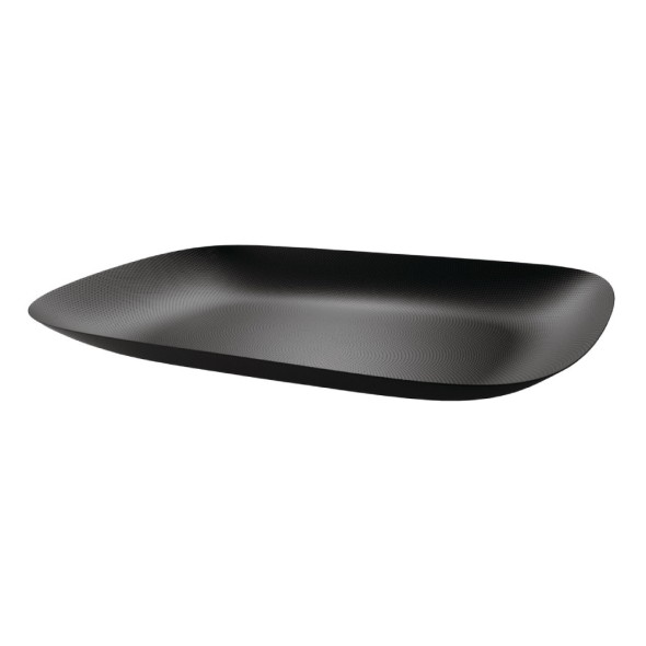 Alessi Δίσκος σερβιρίσματος ορθογώνιος μαύρος 45x34εκ σειρά Moire 
