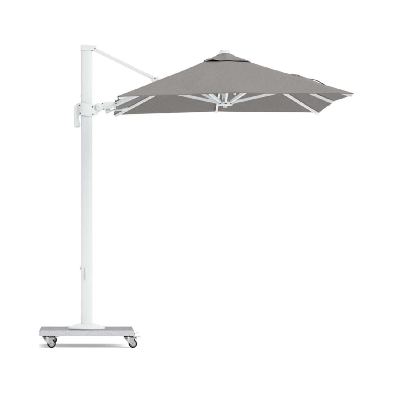 Life Outdoor Living Ομπρέλα Λευκή/Γκρι 250x250cm σειρά Palermo Έπιπλα Κήπου