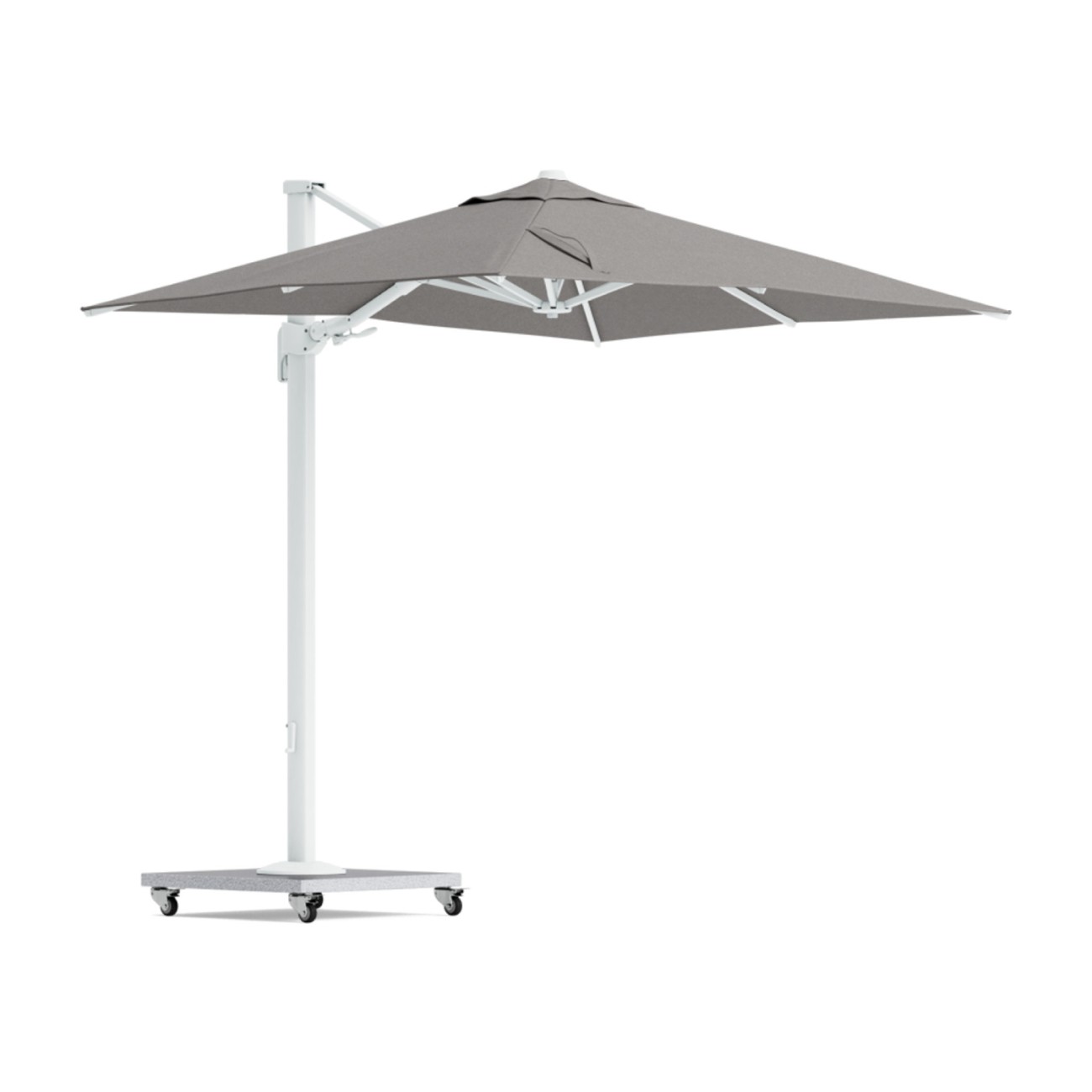 Life Outdoor Living Ομπρέλα Λευκή/Γκρι 250x250cm σειρά Palermo Έπιπλα Κήπου