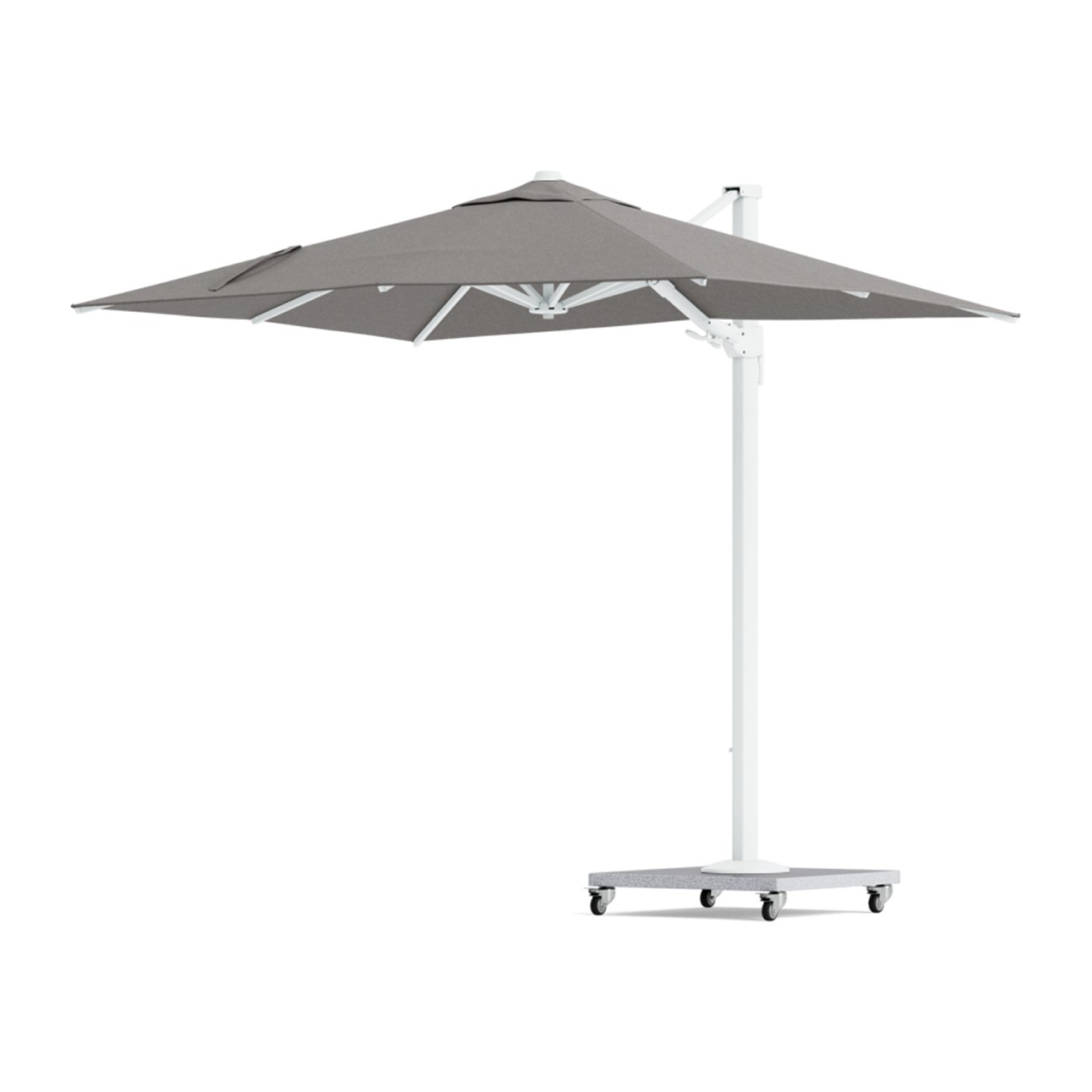 Life Outdoor Living Ομπρέλα Λευκή/Γκρι 250x250cm σειρά Palermo Έπιπλα Κήπου