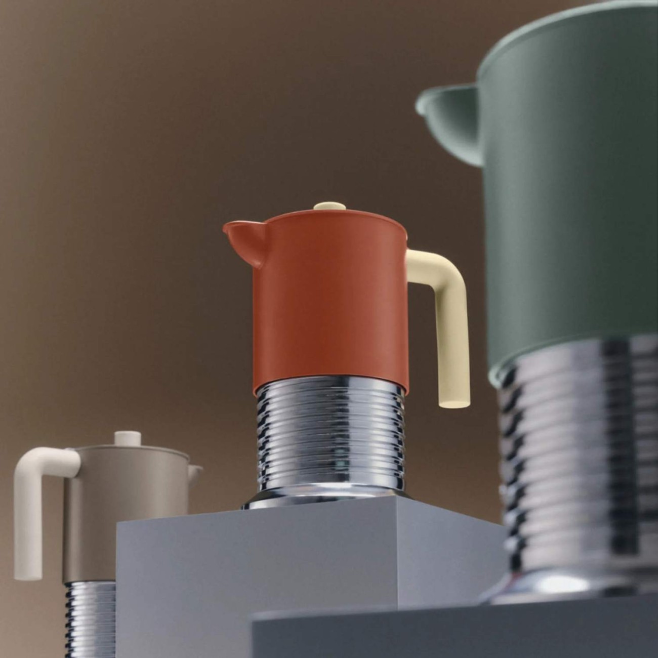 Alessi Καφετιέρα 3 φλ. 150ml Warm Grey  σειρά Vite Καφές/Τσάι