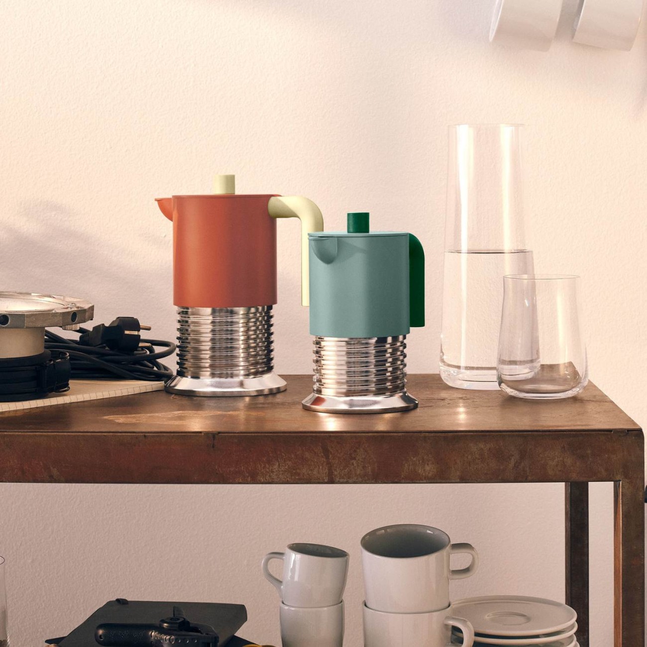 Alessi Καφετιέρα espresso 0,3L/6 φλυτζ. Sage Green σειρά Vite Καφές/Τσάι