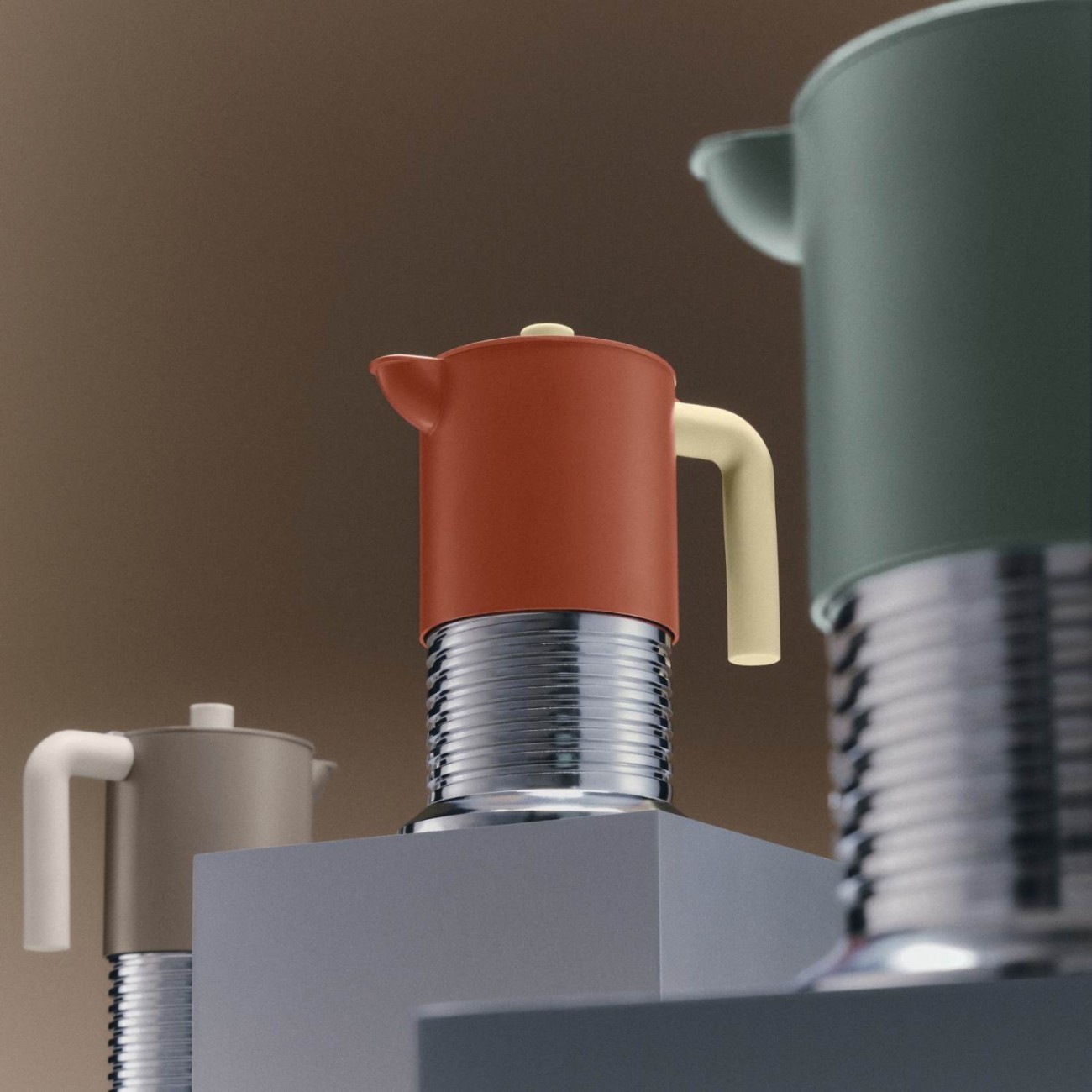 Alessi Καφετιέρα espresso 0,3L/6 φλυτζ. Sage Green σειρά Vite Καφές/Τσάι
