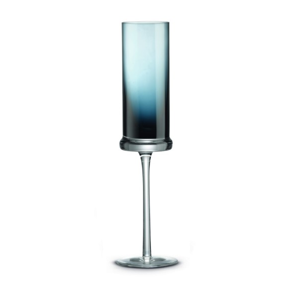 Pozzi Σετ 2 τεμ. ποτήρι σαμπάνιας 190 ml Dark Blue σειρά Fan Classy

