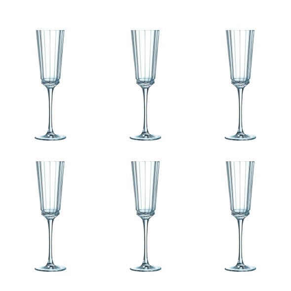 Cristal D'Arques Σετ 6 τεμ. ποτήρι σαμπάνιας/ούζου 17cl σειρά Macassar
