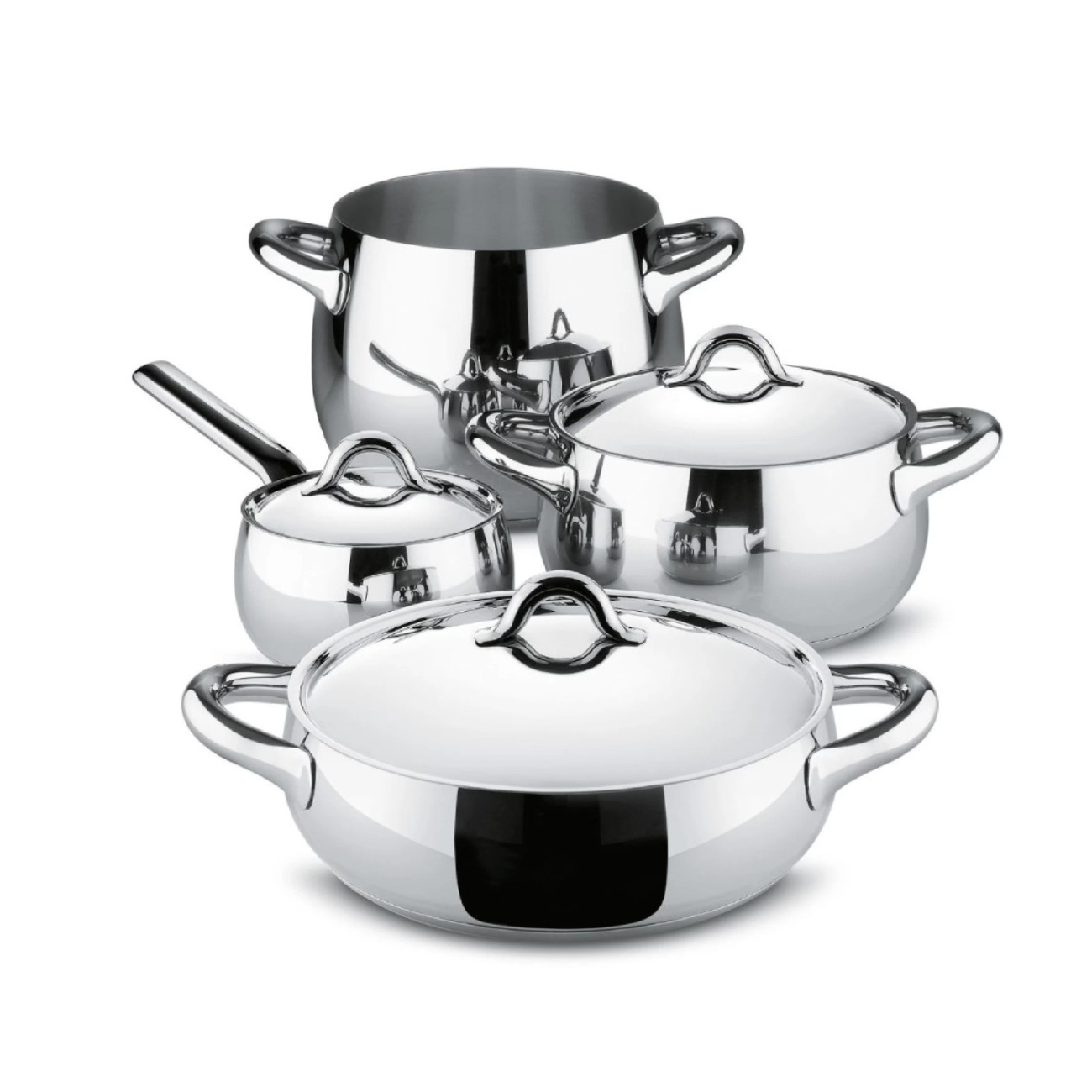 Alessi Σετ 4 τεμ. Σκεύη S/steel σειρά Mami Σετ Μαγειρικά Σκεύη