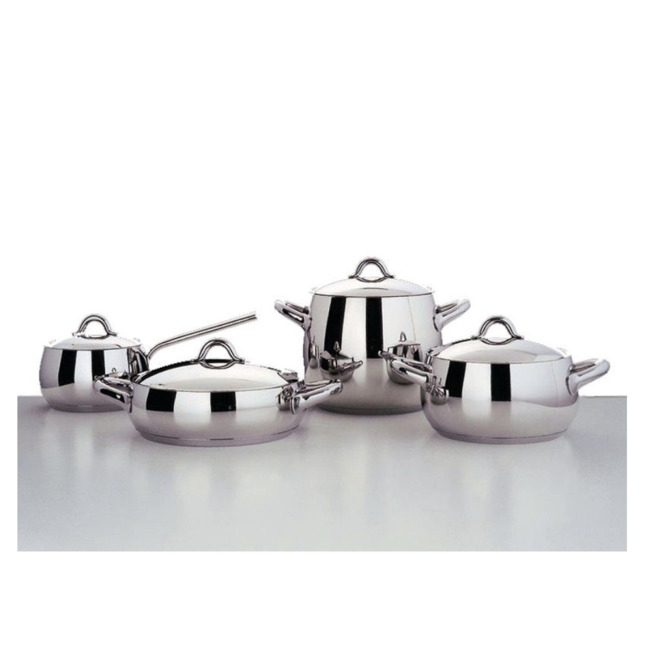 Alessi Σετ 4 τεμ. Σκεύη S/steel σειρά Mami Σετ Μαγειρικά Σκεύη