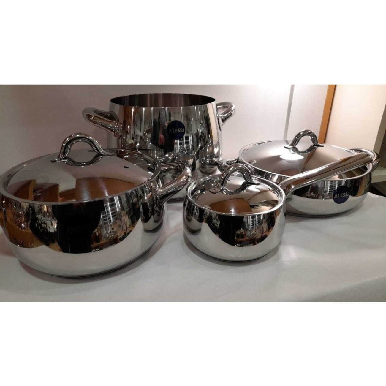 Alessi Σετ 4 τεμ. Σκεύη S/steel σειρά Mami Σετ Μαγειρικά Σκεύη